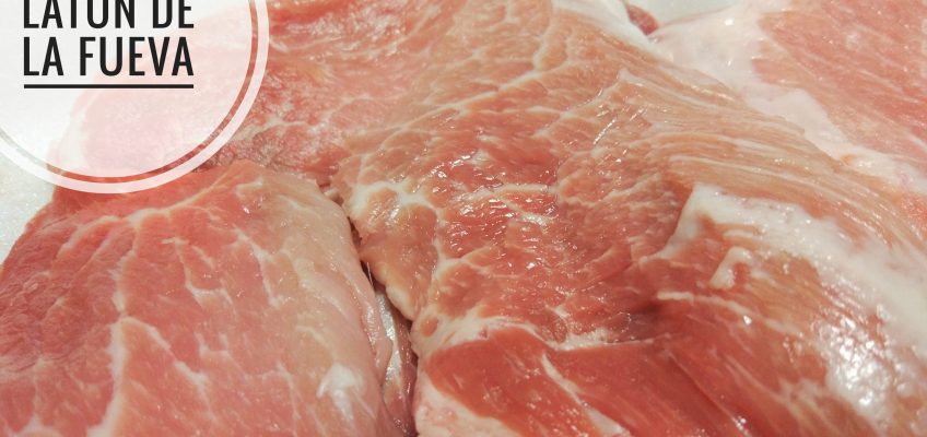 Carne de cerdo latón: infiltración de grasa